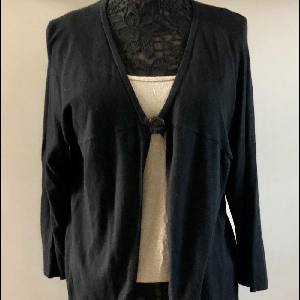Jones sport one button knit sweater